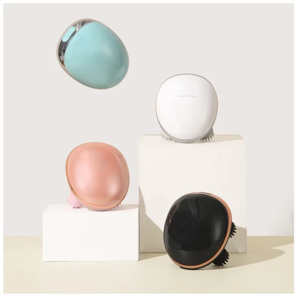 Head spa Massager Électrique Silicone – Appareil de Massage Multifonction pour Cuir Chevelu et Corps